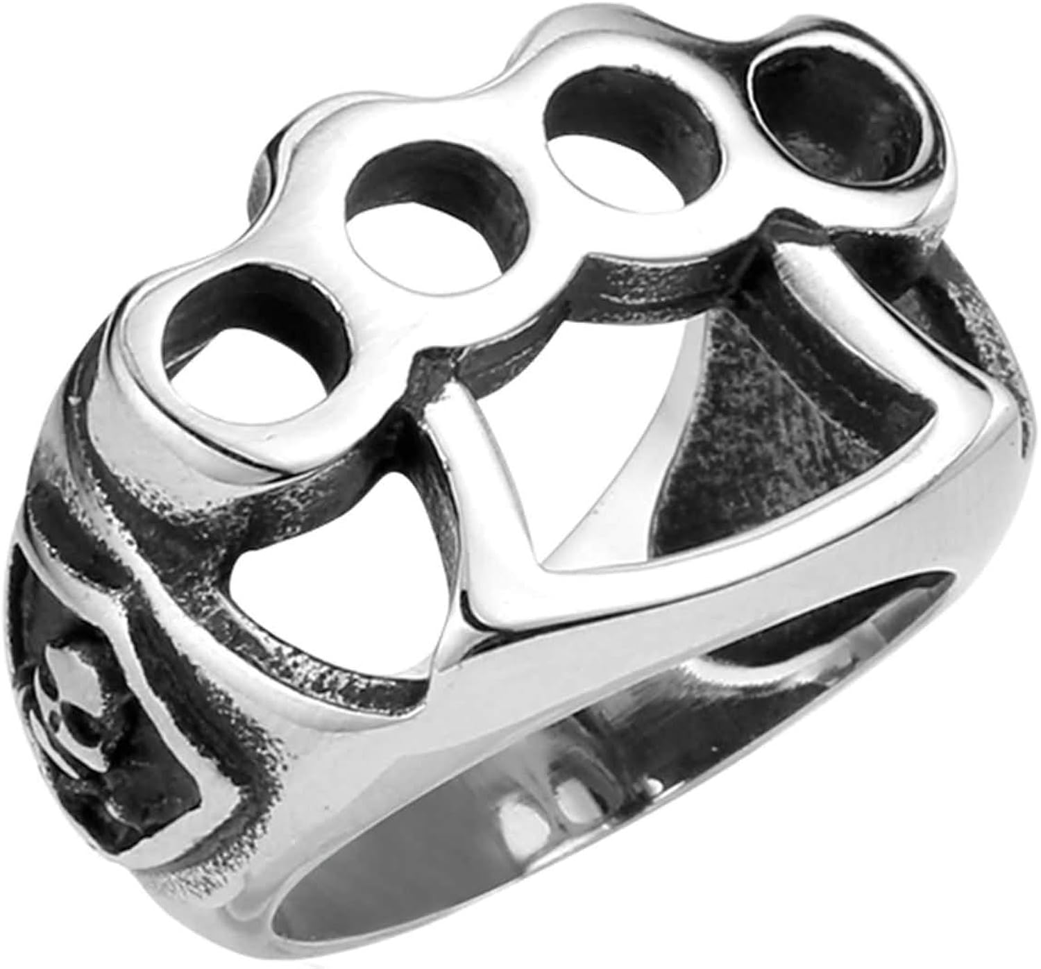 Amody 24MM Anillo gótico de los Hombres Puño de Espina Plata Anillo de