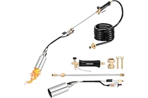 WorkBless Propane Torch Weed Burner, Weed Torch with 10FT Hose, High Output 1,800,000 BTU Flame Thrower Kit with Flame Contro