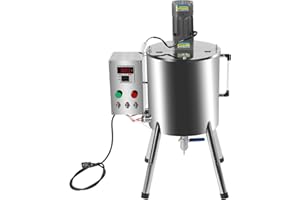 SBPKMARSCT Heating Mixing Filling Machine, 120W 110V tirring Tank Lipstick Liquid Paste Filler Lipstick Candle Heat Filler Stainless Steel for Dissolving Shoe Polish, Ointment, Petroleum Jelly (15L)