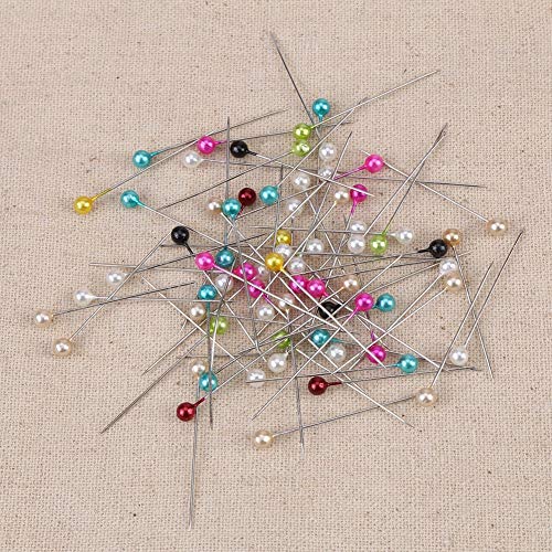 500Pcs Beads Needles Quilting Pins in Pink Fabric Covered Pin Cushion Bottle Sewing Craft