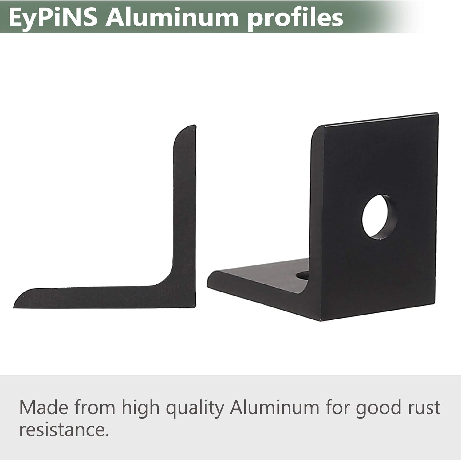 EYPINS 2020 Aluminum Corner Braces Brackets Plates, 10pcs 90 Degree Right Angle Brackets for DIY Strut Profiles - Image 4