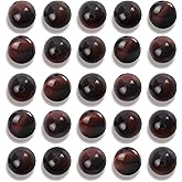 NITOPUPU 100Pcs 10mm Natural Smooth Red Tiger Eye Gemstone Beads Round Loose Stone Beads for Jewerly Making with Crystal Stretch Cord