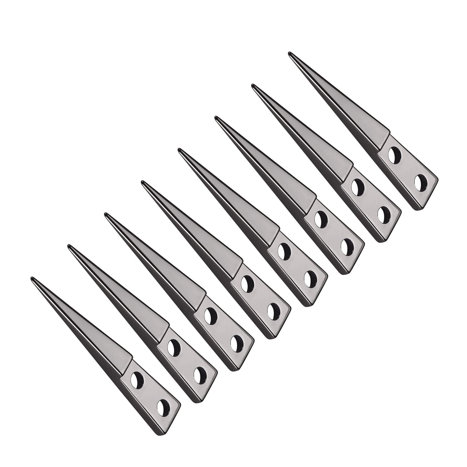 CoCud Ceramic Tweezer Tip, Replaceable Non-Conductive Heat Resistant Straight Pointed Head (Black) - (Application: for Mechanical Equipment Repair), 4-Pairs