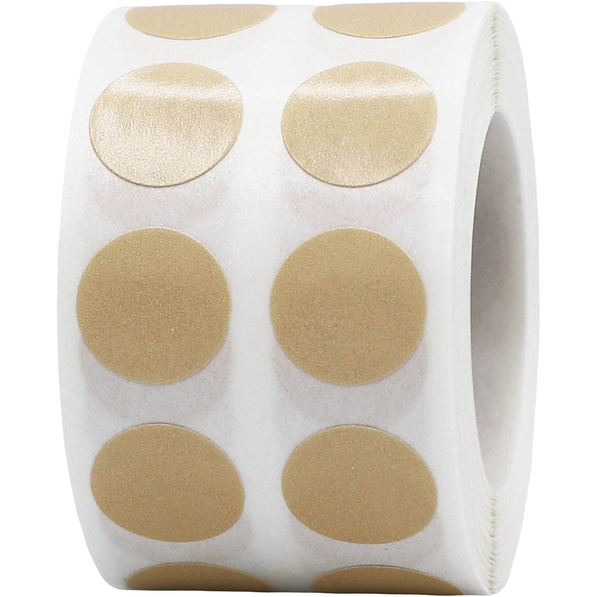 Beige Color Coding Dot Labels 12.7 mm 0.5 Inch Round 1000 Count