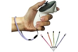 MUAGOCHIC Improved Replacement Reflective Wrist Straps for Oculus Quest 3 Gen Controller, Sturdy Comfy Adjustable Hand Strap for Oculus Purple