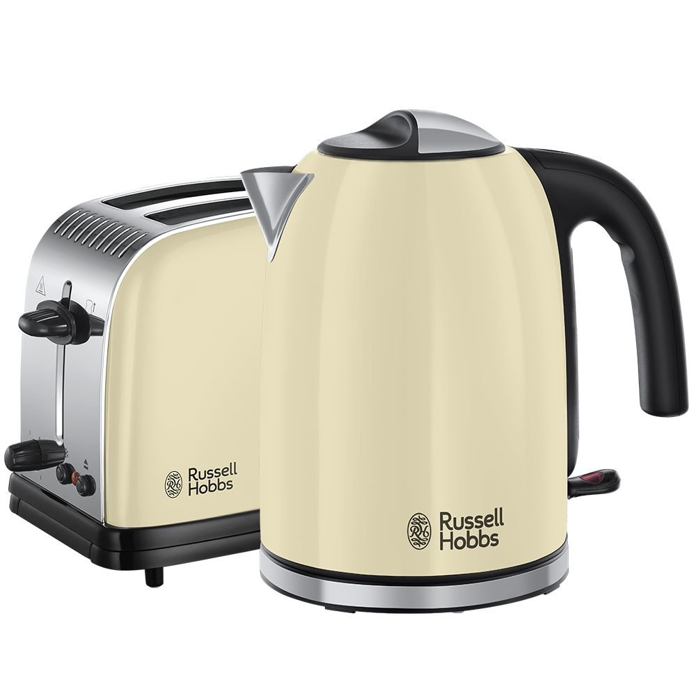 Russell Hobbs Colour Plus 1.7 Ltr Kettle 3000 W & 2 Slice Toaster Set