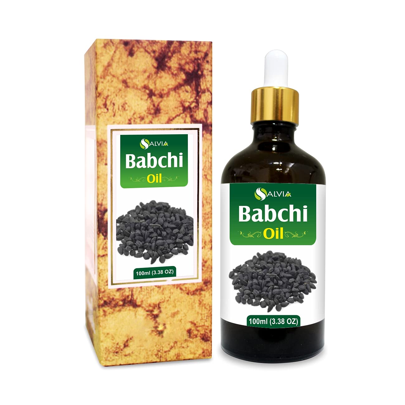Babchi Carrier Oil (Psoralea Corylifolia) 100% Pure & Natural - Undiluted Uncut Cold Pressed Oil (100ml with Dropper)
