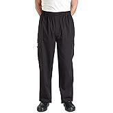 Mercer Culinary M61090BKS Genesis Men's Chef Cargo Pant, Small, Black
