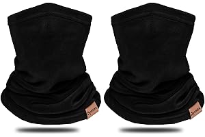 Dymex 2 PCS Kids Neck Warmer Gaiter Winter Fleece Neck Cover Balaclava Windproof Face Cover Mask for Ski Motorcycle