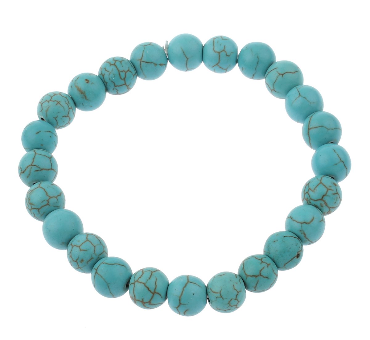 Vifaleno Turquoise Bracelet, Round, 6mm, Elastic