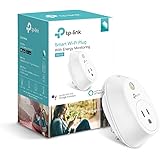 Kasa Smart WiFi Plug w/Energy Monitoring by TP-Link - Reliable WiFi Connection, No Hub Required, Works with Alexa Echo & Goog