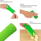 Sinnsally Garlic Press Stainless Steel Crusher Ginger Mincer with Peeler Kit view 4