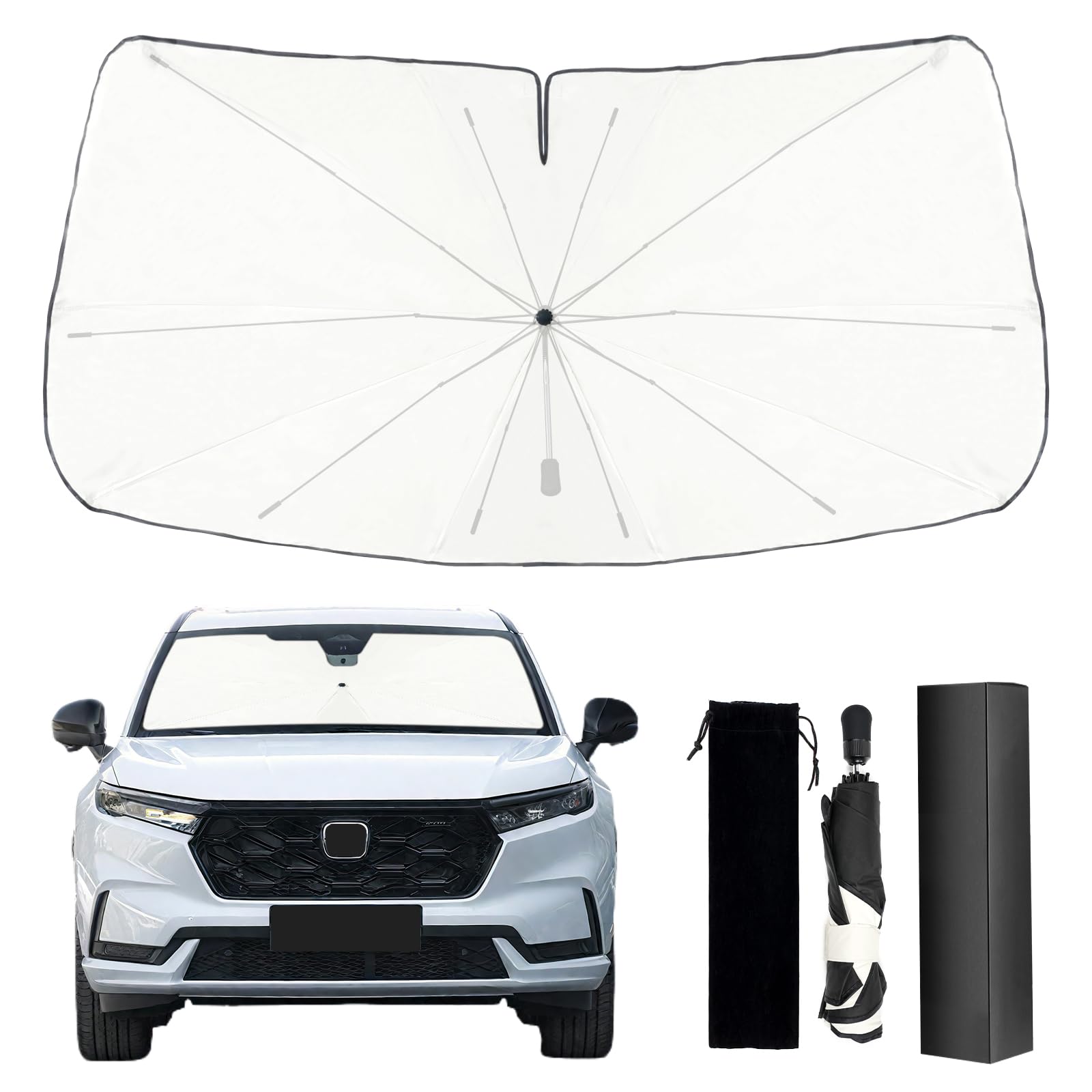 Photo 1 of RASPILLERE 2023 2024 2025 2026 Upgraded for Honda CRV Sunshade, Portable Foldable Sunshade Accessories, [Nano Ice Crystals Coating] UV Protection, Keeps Interior Cool (for Honda CRV 2023-2026)