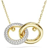 Swarovski Dextera Pendant Necklace with Interlocking Loop and Clear Crystals