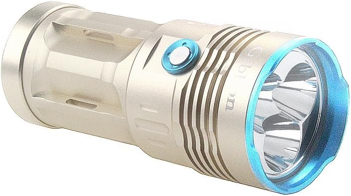 Gibbon 4000 Lumens Powerful LED Flashlight 3 x Cree T6 Super Power Flashlight Torch Waterproof Tactical Flashlight 3 Modes for Hiking, Camping, Hunting,Fishing and Other Indoor Or Outdoor Activities
