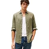 Tommy Hilfiger Mens Long Sleeve Casual Linen Button Down Shirts in Regular Fit