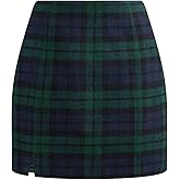 NIMIN Plaid Mini Skirts for Women High Waist Fall Winter 2026 Bodycon Pencil A-Line Skirt