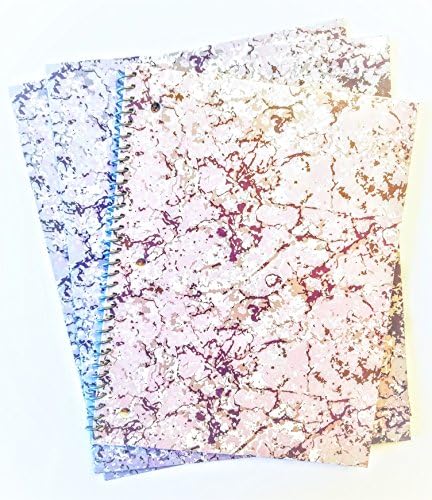 Creative Colors School Supply Set - One Spiral Notebook and Two 2-Pocket Folders (Marbleous)