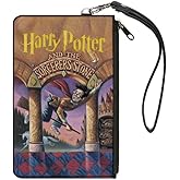 Wallet Canvas Zip Clutch Harry Potter and the Sorcerers Stone Book Cover Drawing