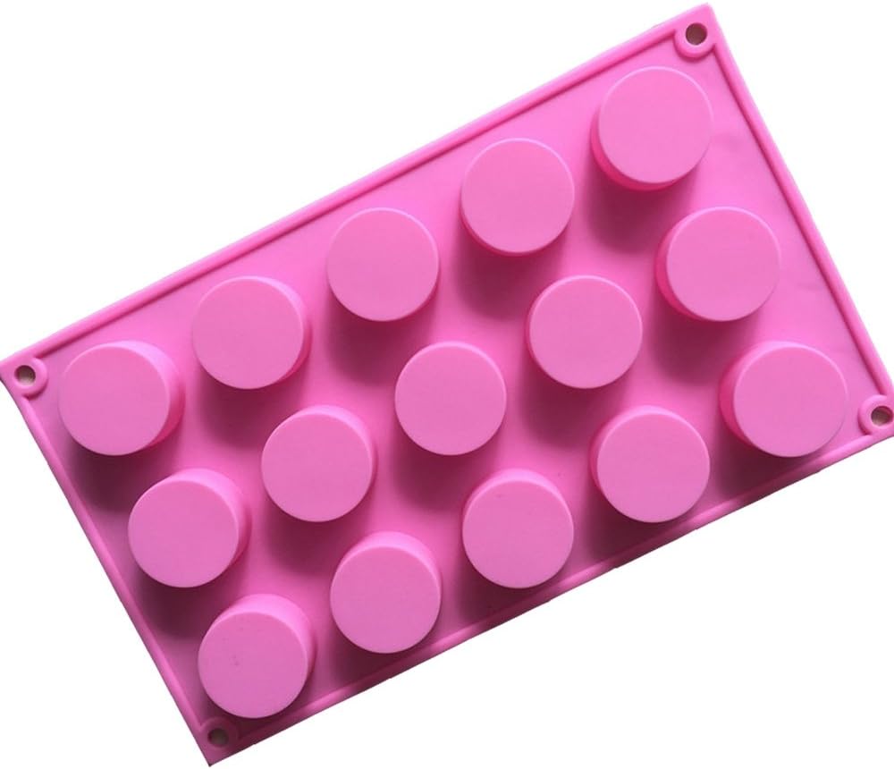 Perfectii Small Cylinders Shape Silicone Cake Mould Ice Mould Non-Stick Reusable Chocolate Mould Fondant Cake Decoration Baking Mold Tool [Random Color]