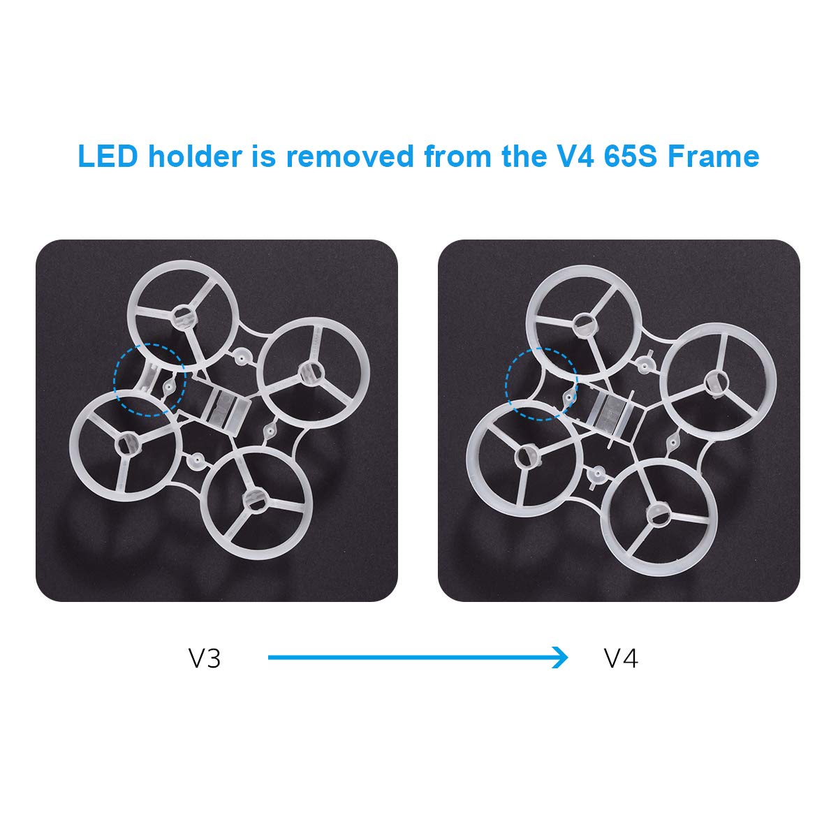 Betafpv 2pcs Beta65s V4 Version 65mm Whoop Frame Kit 3 6g Compatible For 7x16mm kv Motor For Tiny Whoop Racing Helices Jeux Et Jouets