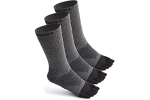 VWELL Toe Socks Cotton Athletic Running Five Finger Socks 3 Pairs,Size 7-11
