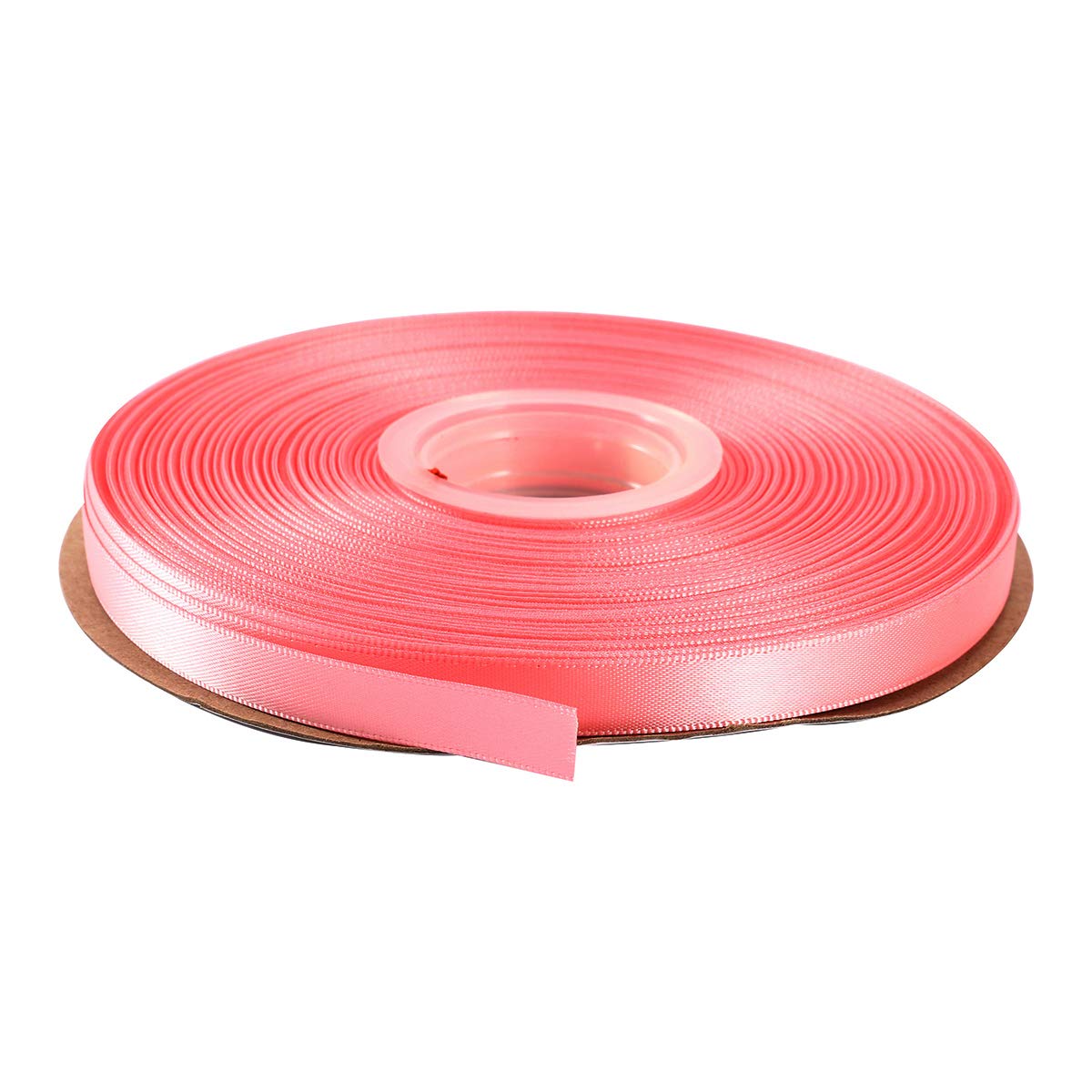 ITIsparkle 9mm Double Faced Satin Ribbon 45 Meters-Roll Set for Gift Wrapping Scrap Books Party Favor Hair Braids Baby Shower Decoration Floral Arrangement Craft Supplies, Pink Ribbon