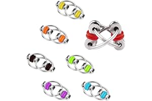 7PCS Flippy Chain Fidget Toys - Anxiety Relief Keychain, Bicycle Chain, Pressure Reducing Keychain for Stress Relief, Focus a