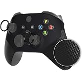 eXtremeRate ASR Version Performance Rubberized Side Rails Grips Shell for Xbox Series X|S Controller, Redesigned Grip Handles Faceplate for Xbox Core Controller - Black