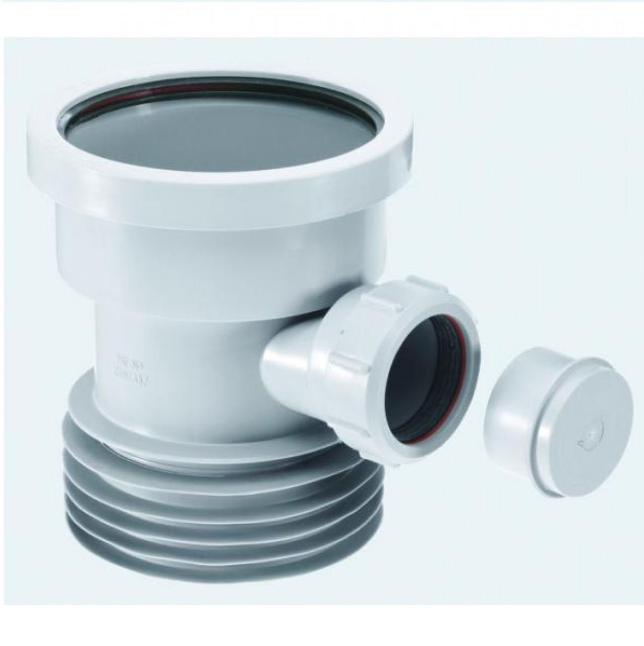 McAlpine Grey Drain Connector with Boss - BDC1GRBO