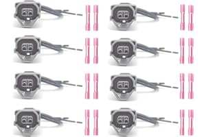 AUTO OCCASION 8 Pack Fuel Injector Connectors Wiring Harness Replacement for Kia Mitsubishi Nissan Hyundai Infiniti Toyota Lexus Audi 35310-23600