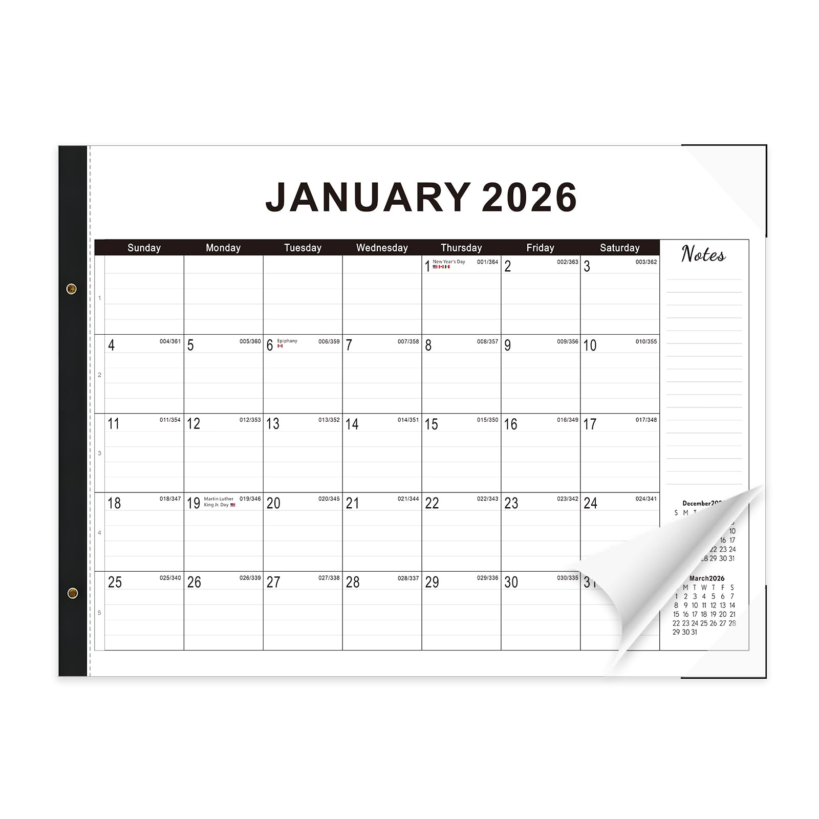 Photo 1 of 2026 Desk Calendar Large 22x17 – Desk Top Calendar 2026 with plastic cover