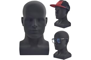 BLTYXT PVC Male Mannequin Head Professional Manikin Training Head for Display Headphone Game Console Hats Wigs Jewellery Glasses Facemask Caps Model Head (L90yh)