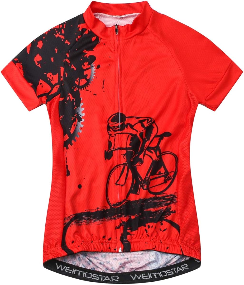 Weimostar Women Cycling Jersey Short Sleeve Shirt Bike Tops Bicycle Clothing: Clothing