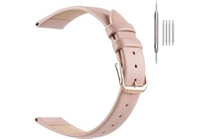 EACHE Leather Watch Straps for Ladies, Genuine Leather Watch Straps for Women -More Colors 12mm 14mm 16mm 18mm 20mm