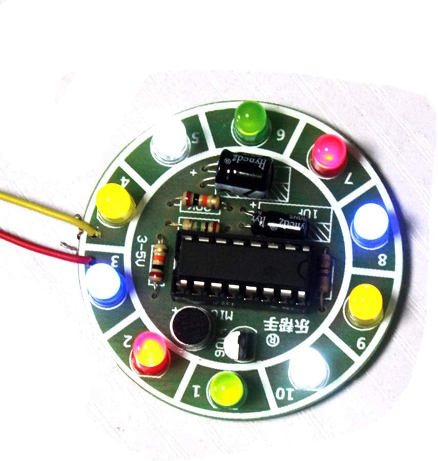 DDIY Voice Controlled Rotating LED Lamp Electronic Kit Soldering Project