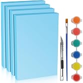 LuckyFoam Blue 4 Pack 12x7.5x1 inch Foam Sheets 1 Inch Thick | Polystyrene Rectangles XPS Foam Board Craft for Insulating DIY Modeling Art Supplies