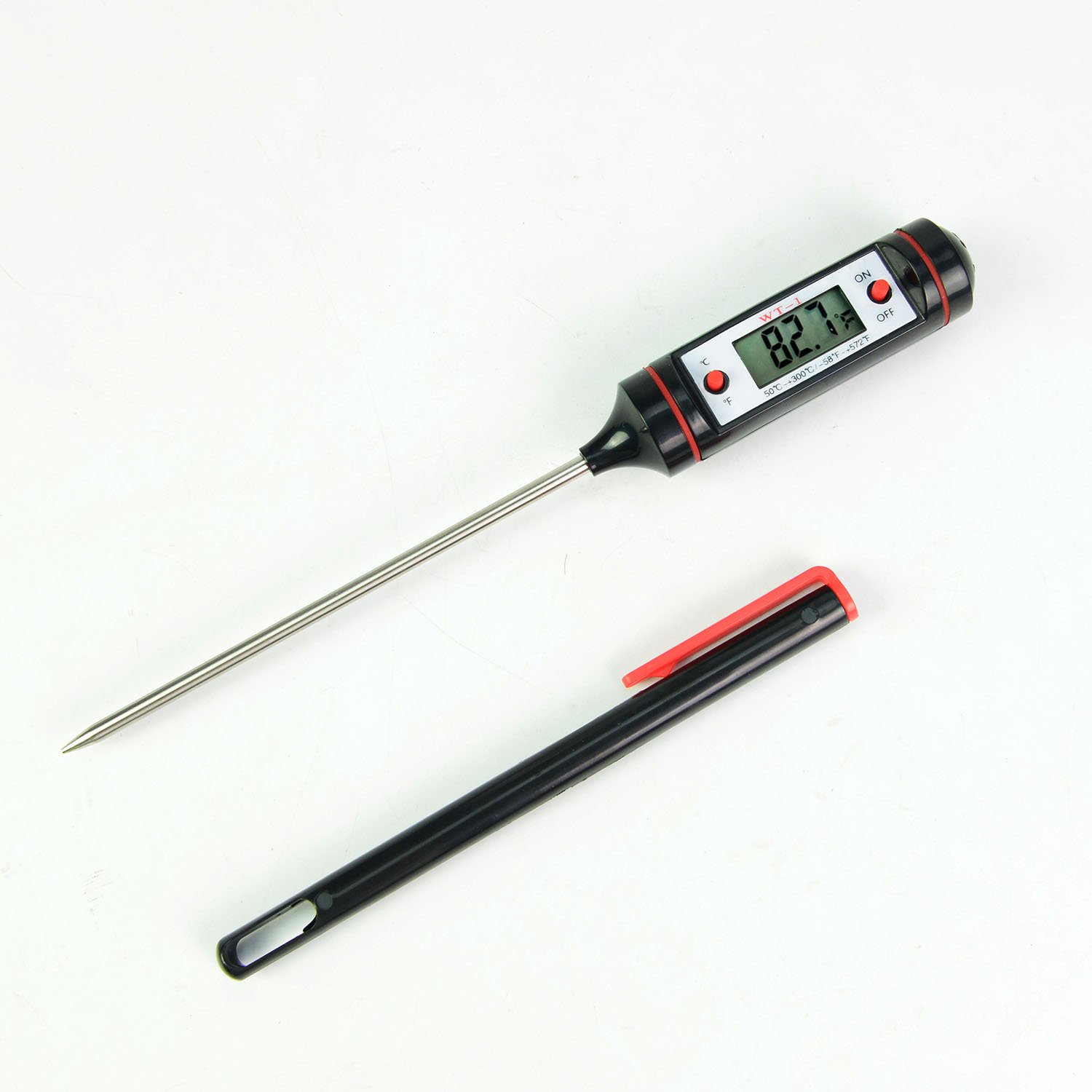 Professional Digital Meat Thermometer Model WT-01: Instant Read Temperature on Large Screen, Long Probe, and Sheath, Cooking or Multi-Purposes holiday gifts presents for grilled meat and food,