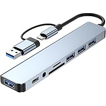 Adaptador multiportas USB C Hub Pro 8 em 1, 3 portas USB 2.0, 1 porta USB  3.0, leitor de cartão SD/TF, porta de áudio 3.5, hub USB C portátil para  tablets, laptops, PS5/PS4, interruptores, pen drives : Amazon.com.br:  Computadores e Informática