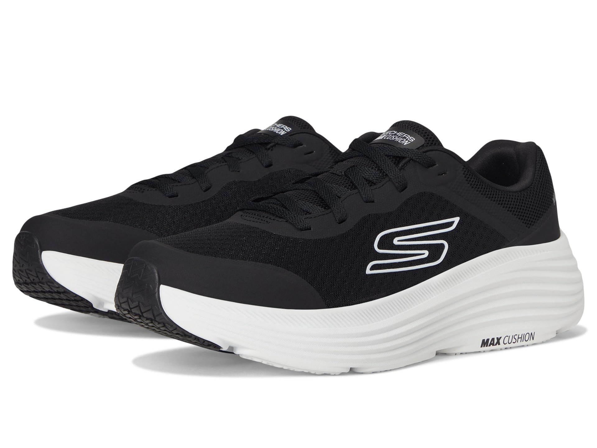 Photo 1 of Skechers Men's Max Cushioning Endeavour Sneaker, Black/White, 10.5