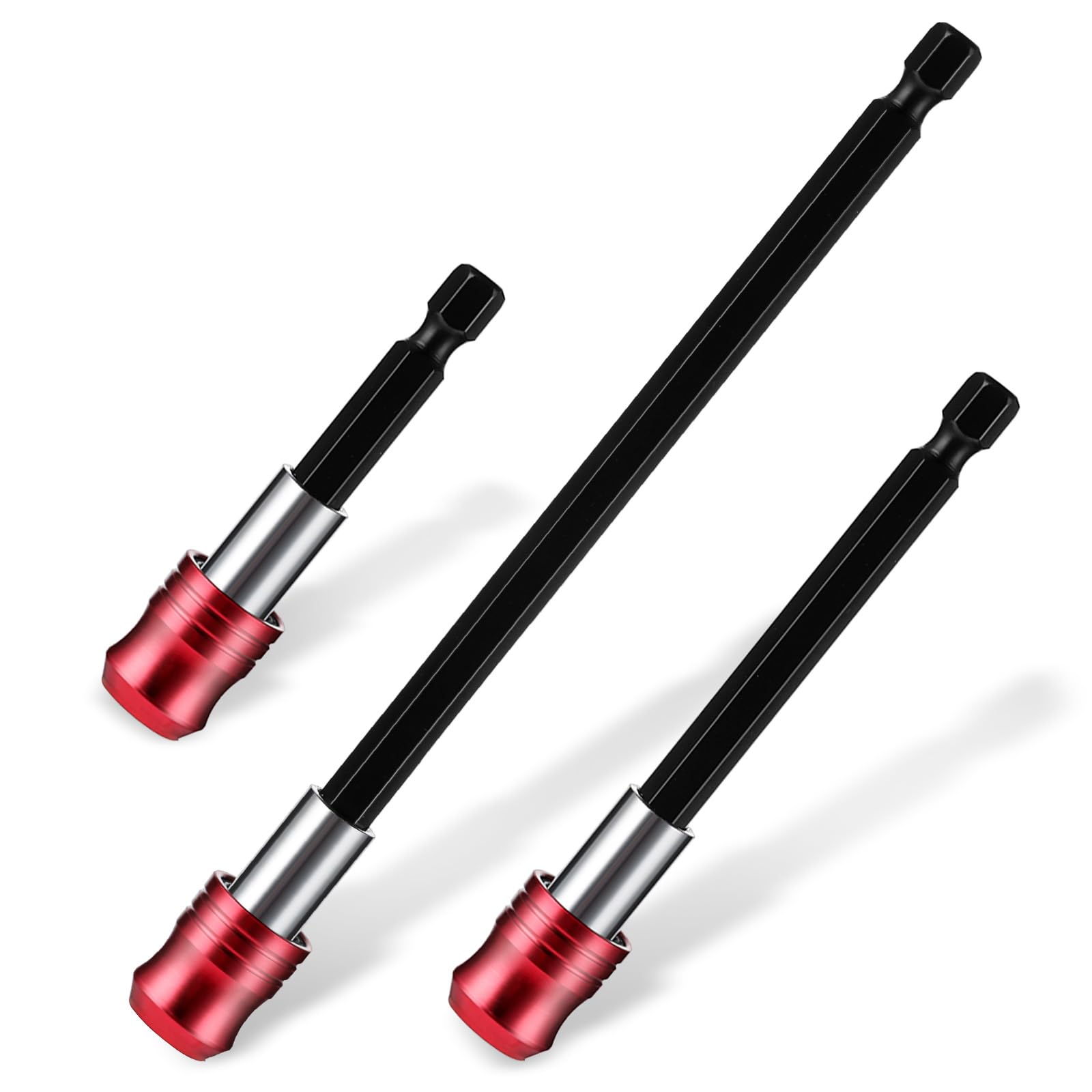 PEOVLVN Drill Bit Extender Set, 3 Pcs 2.4" 4" 6" Long Impact Extension Set for Drill and Driver
