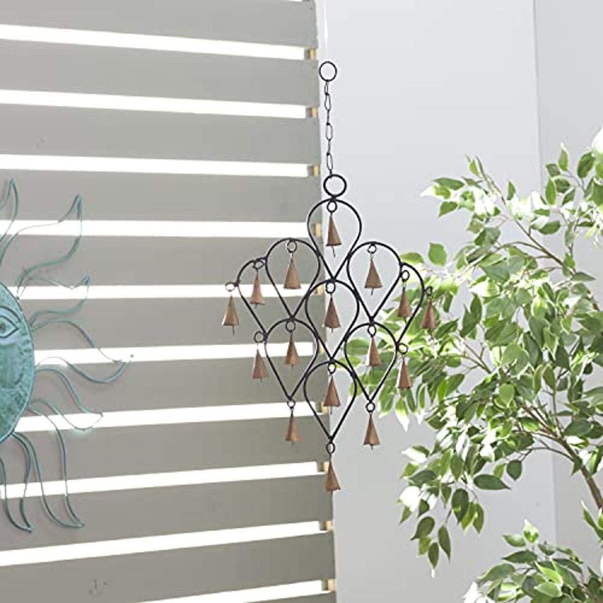 Deco 79 26415 Metal Decorative Wind Chime, 17-Inch