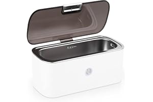 VPCOK DIRECT Ultrasonic Cleaner Ultrasonic Jewelry Cleaner 5 Min Timer Portable Household Ultrasonic Jewelry Cleaner Machine Ultrasonic Glasses Cleaner for Jewelry Eyeglasses Ring Coin Denture