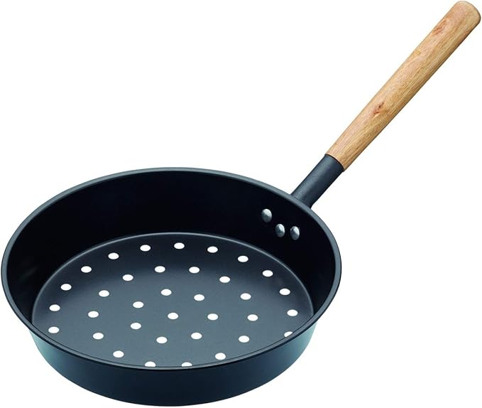 KitchenCraft Carbon Steel Chestnut Roasting Pan, 27 cm (10.