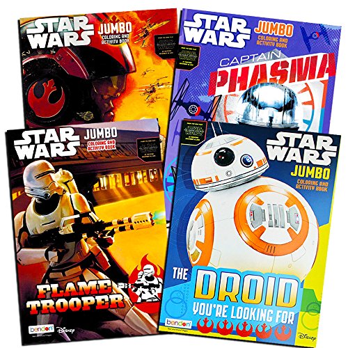 4 Pack Star Wars The Force Awakens Jumbo Double Sided Tear & Share Coloring Activity Books Featuring - //coolthings.us