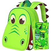 AGSDON Dinosaur Backpack for Boys, 12" Toddler Preschool Kids Bookbag, Cute Animal Kindergarten Schoolbag