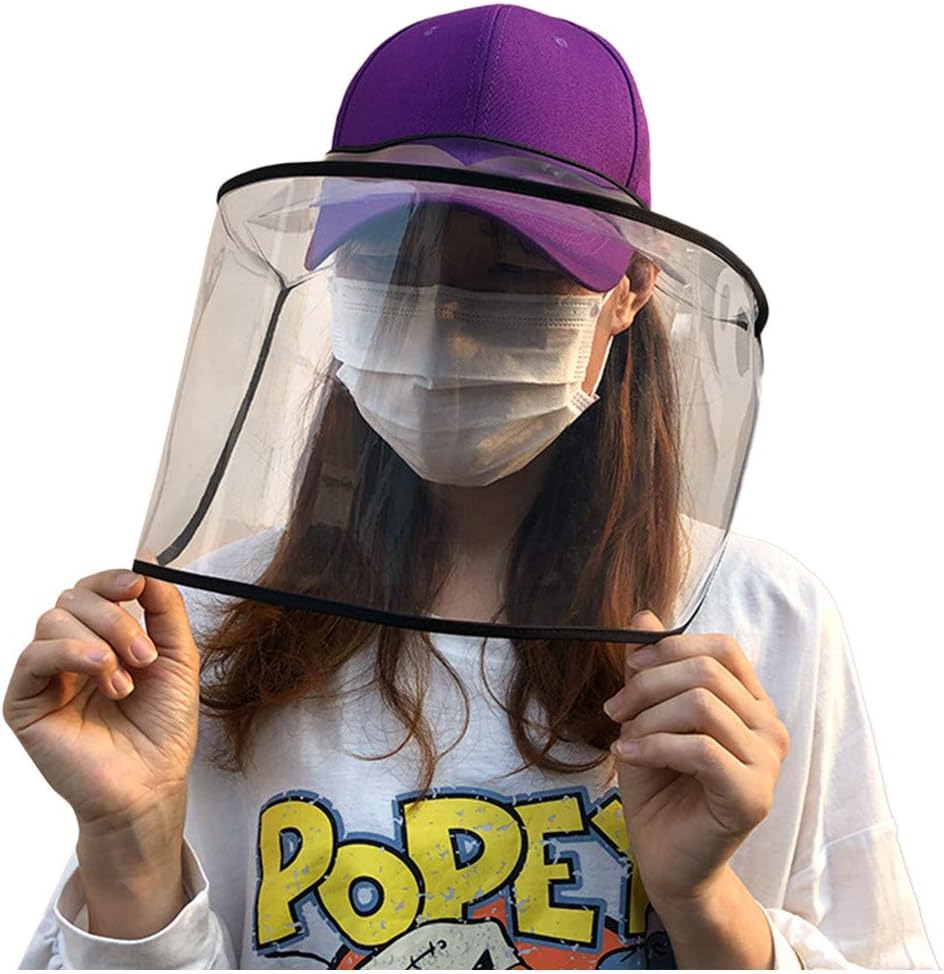 SHUBHU Anti-Spit Protective Hat Dustproof Cover Cap with Visor Hat Adjustable Size