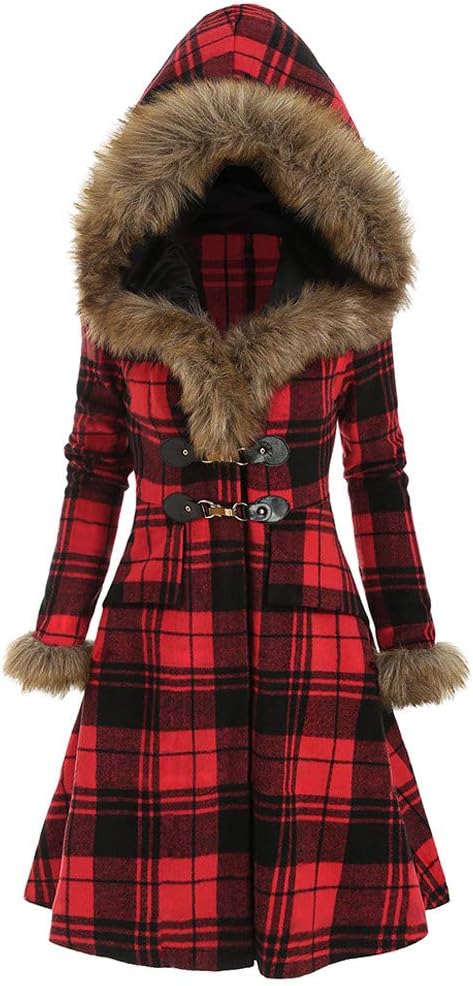 FNKDOR New Ladies Womens Warm Thick Quilted Padded Puffer Bubble Fur Collar Parka Jacket Coat
