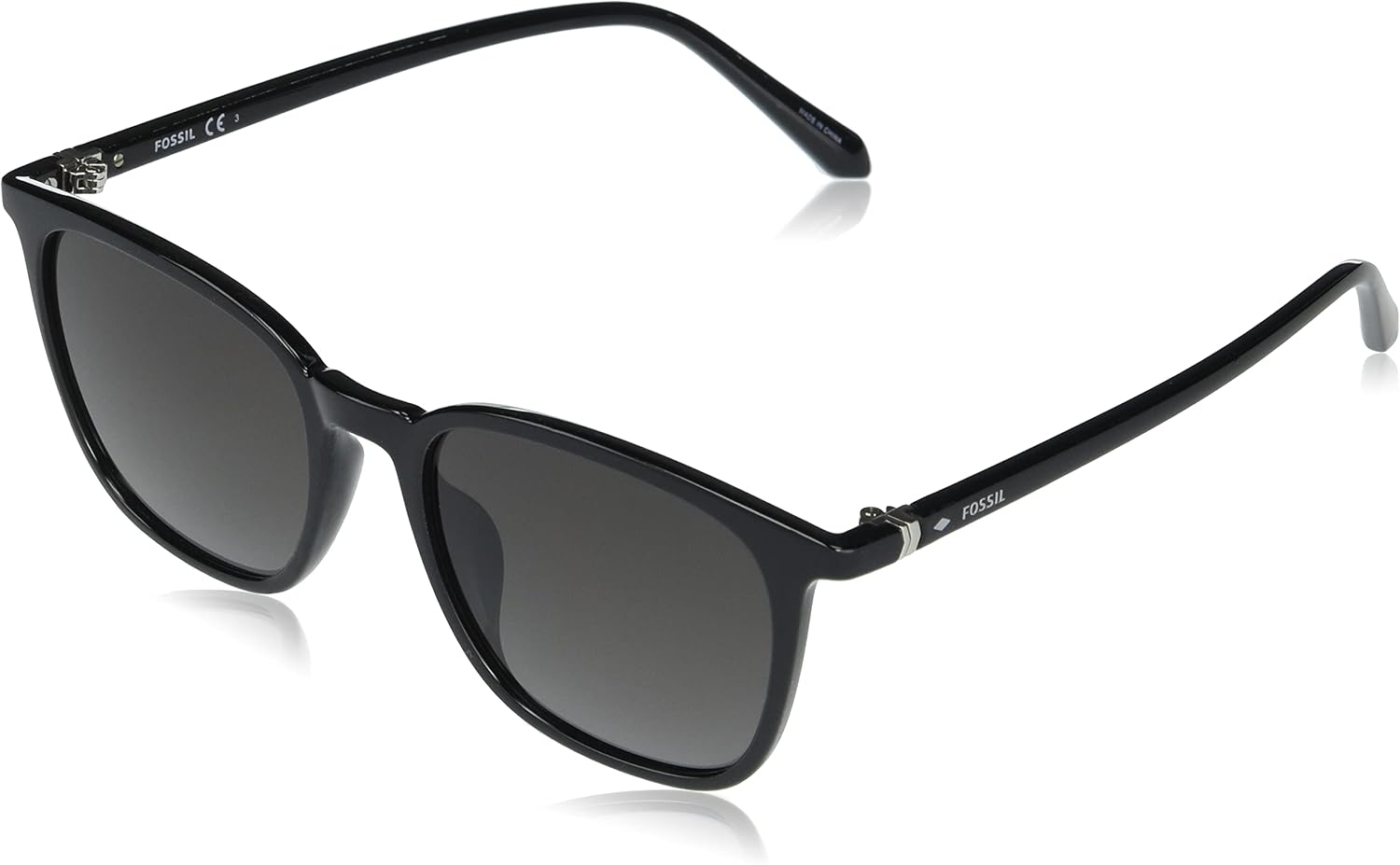 Fossil Men's FOS 3091/S Rectangular Sunglasses, Black, 53mm, 19mm Amazon.sg Fashion