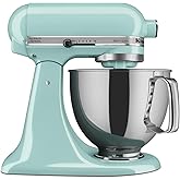 KitchenAid Artisan Series 5 Quart Tilt Head Stand Mixer with Pouring Shield KSM150PS, Ice Blue